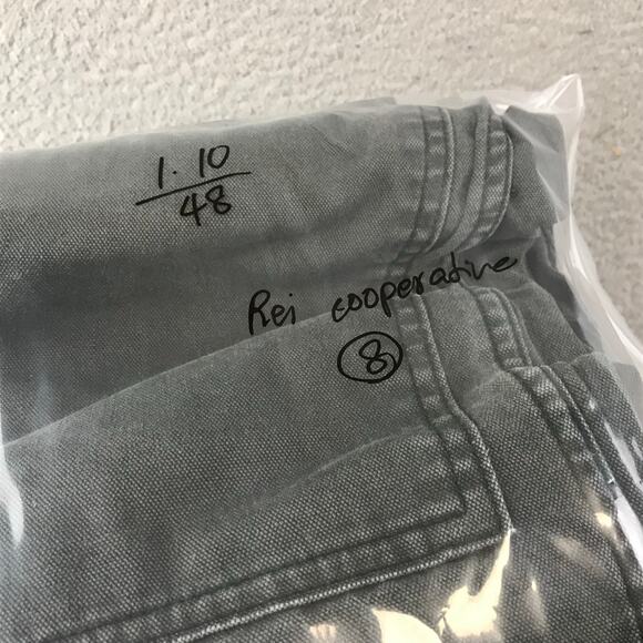 REI Co-op Bib Overalls Womens Size 8 Gray Trailsmith Double Knee Canvas Work - Picture 11 of 11